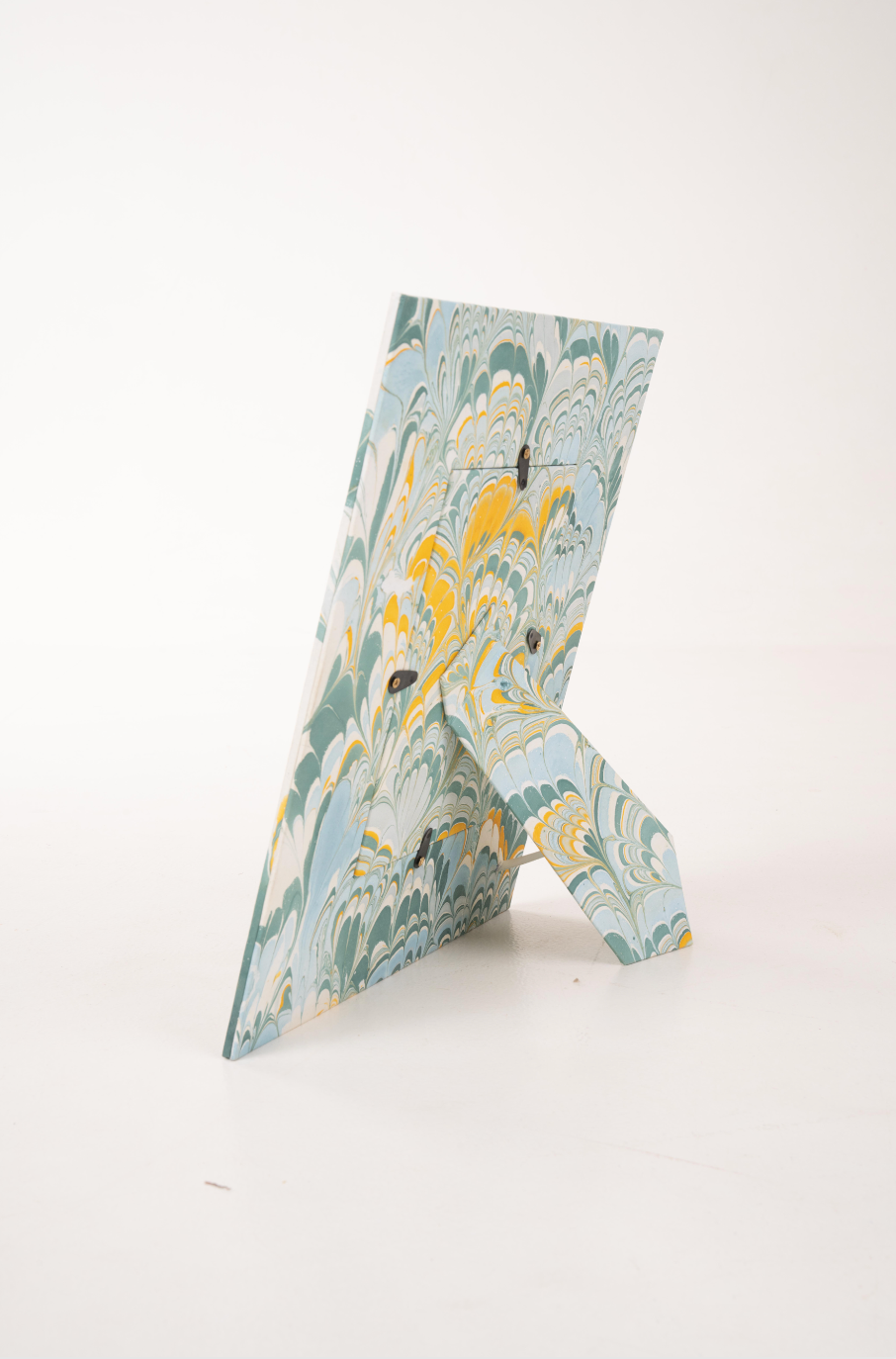 Blue Hand-Marbled Large Wall Picture Frame, 5x7