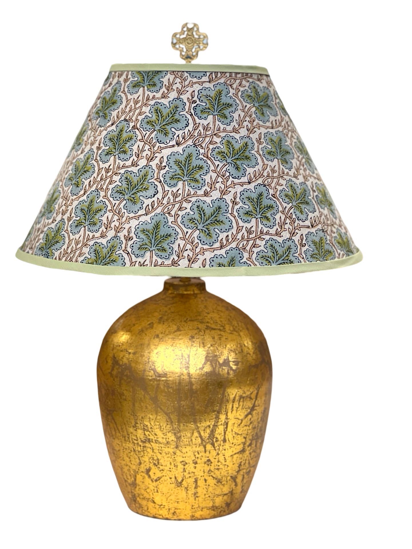 Hand Blocked Linen Empire Lampshade