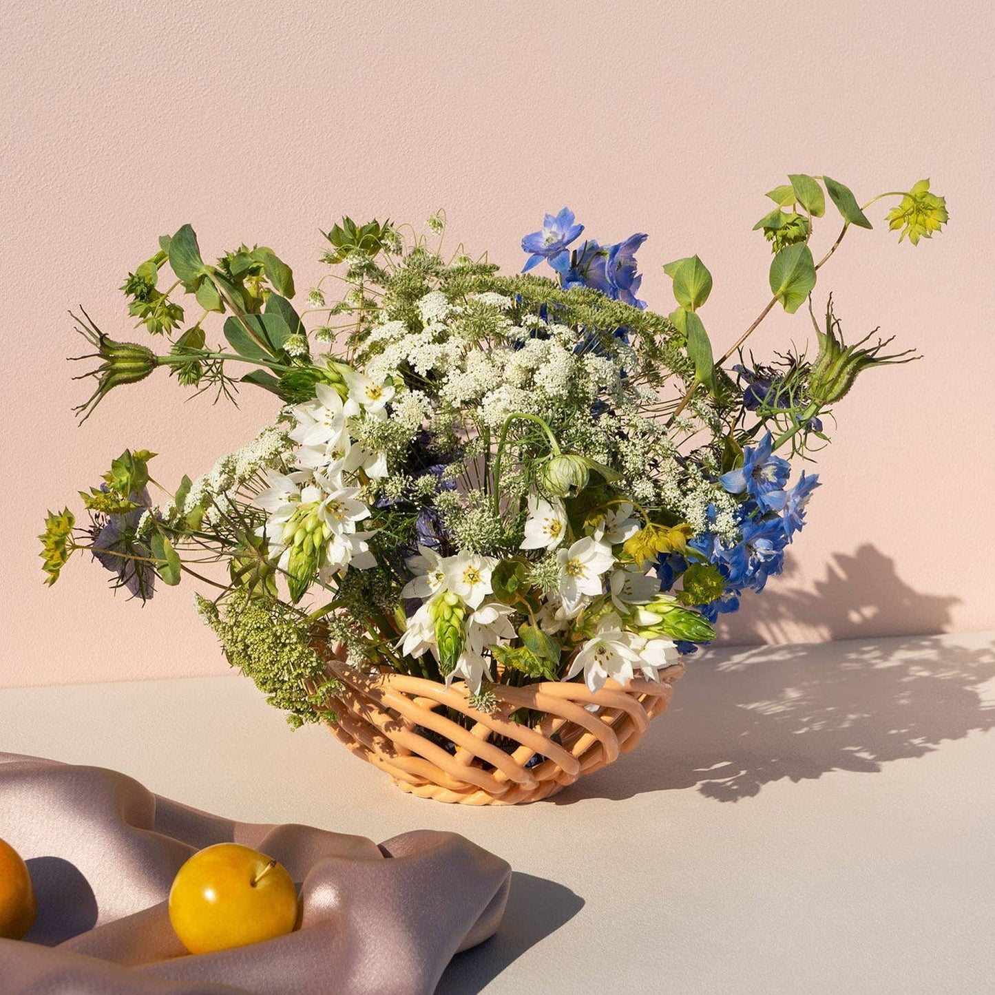 Sicilia Ceramic Basket - Small: Orange