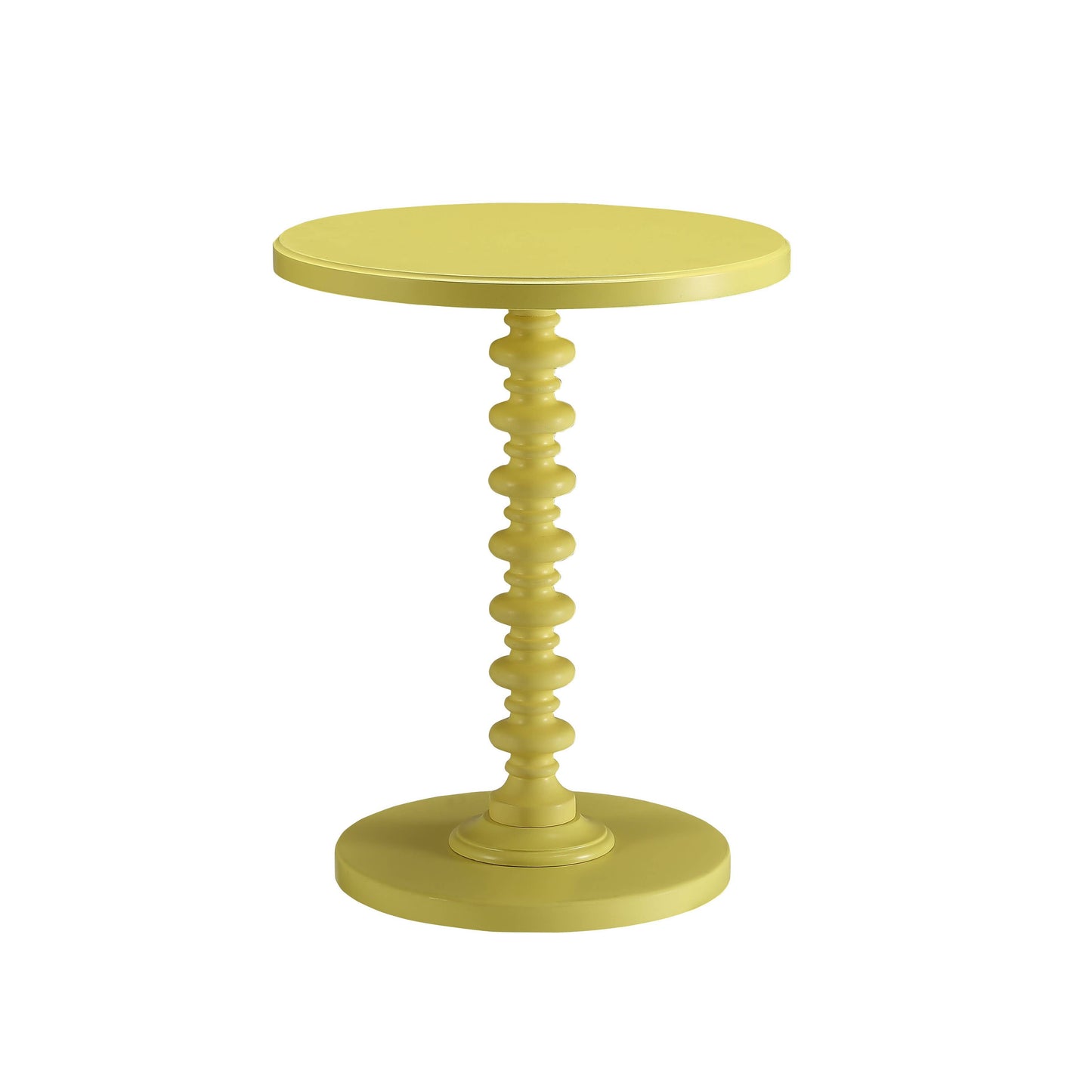 Round Accent Table Yellow