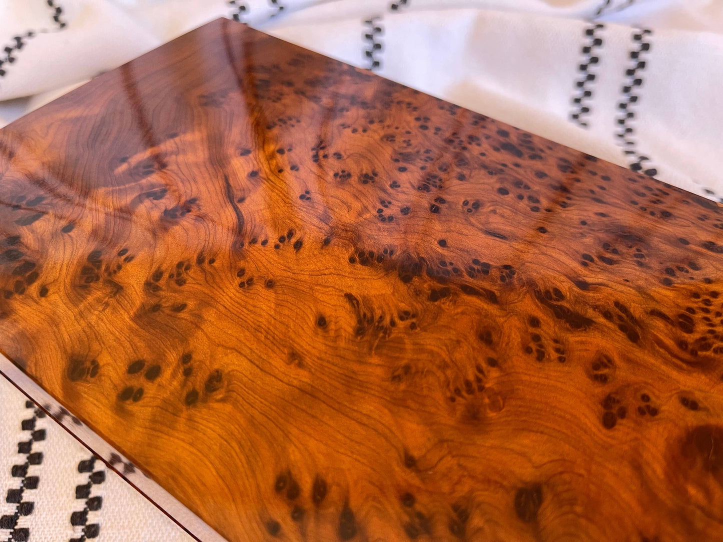 Burl Wooden Keepsake Box