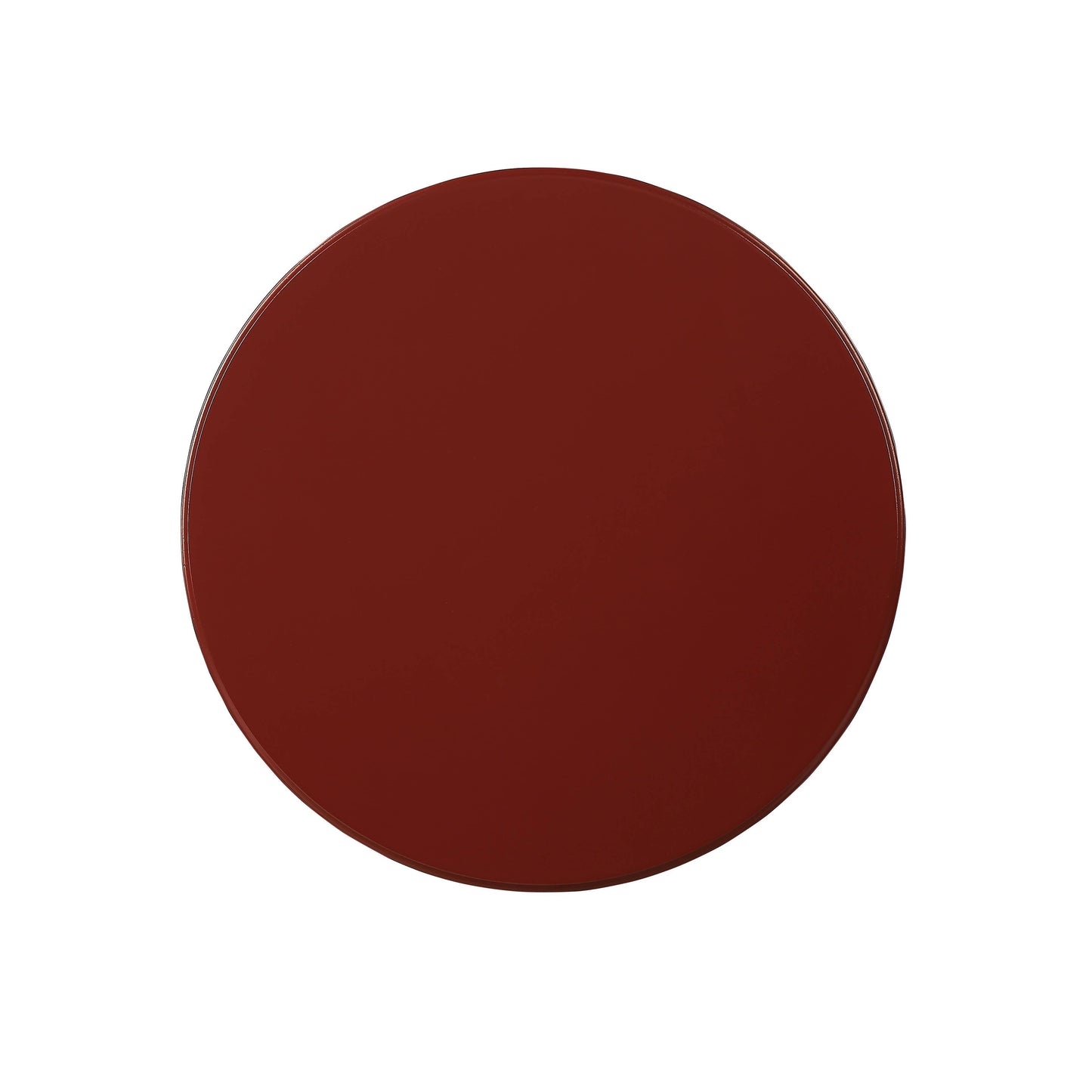 Round Accent Table Red