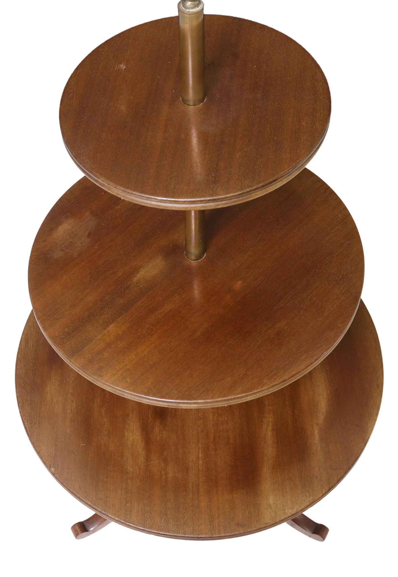 French Mahogany Three-Tier Stand