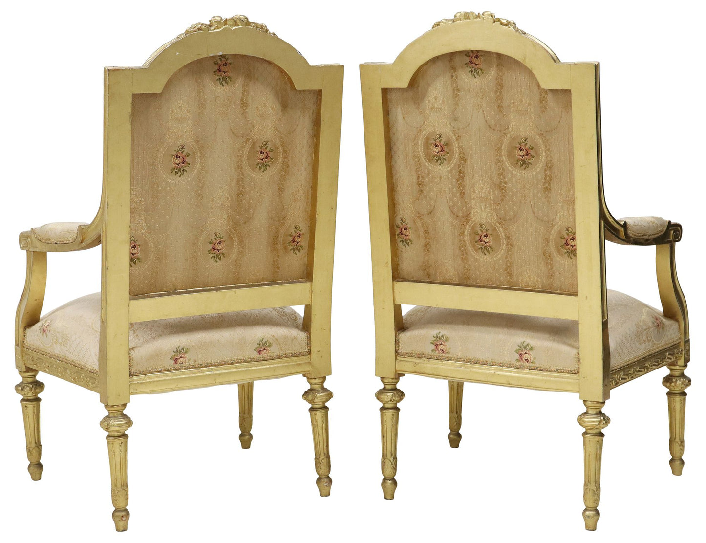 French Louis XVI Style Antique Upholstered Chairs