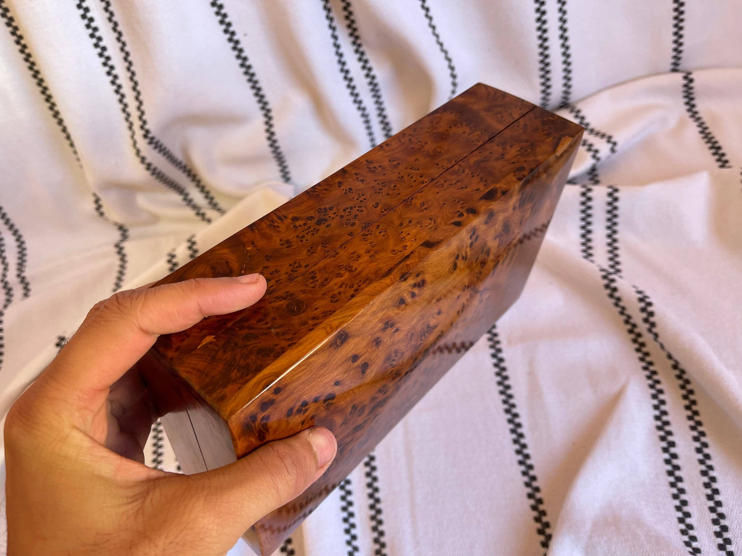 Burl Wooden Keepsake Box