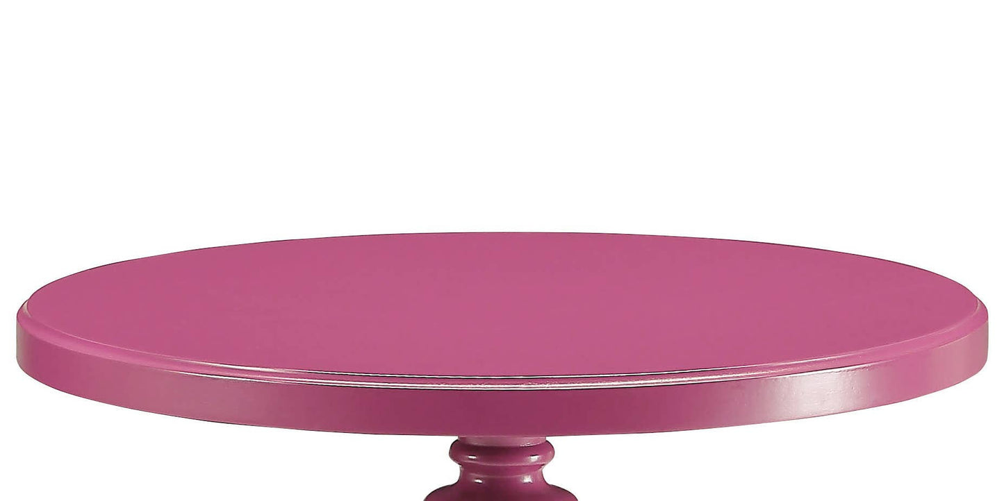 Round Accent Table Purple