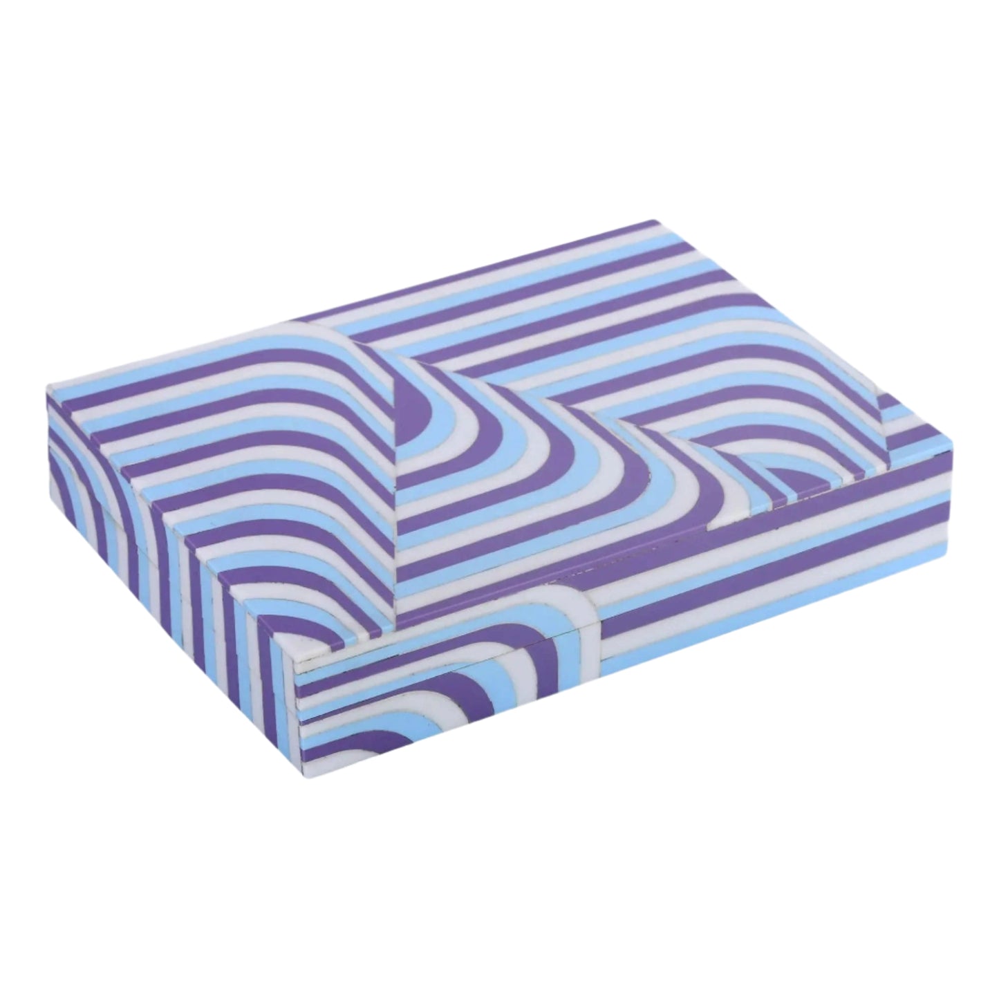 Resin Inlay Box Blue/Purple