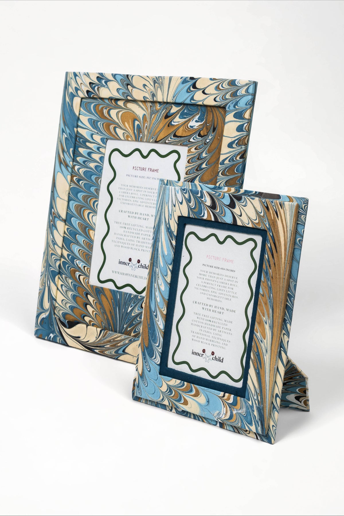 Nila Feathers Marbled Picture Frame - 5x7