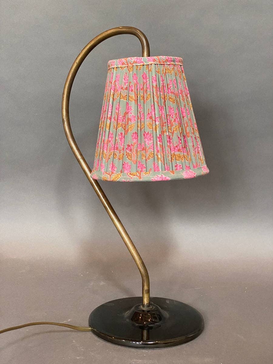 Pink & Ochre Cotton Lampshade 18 in.