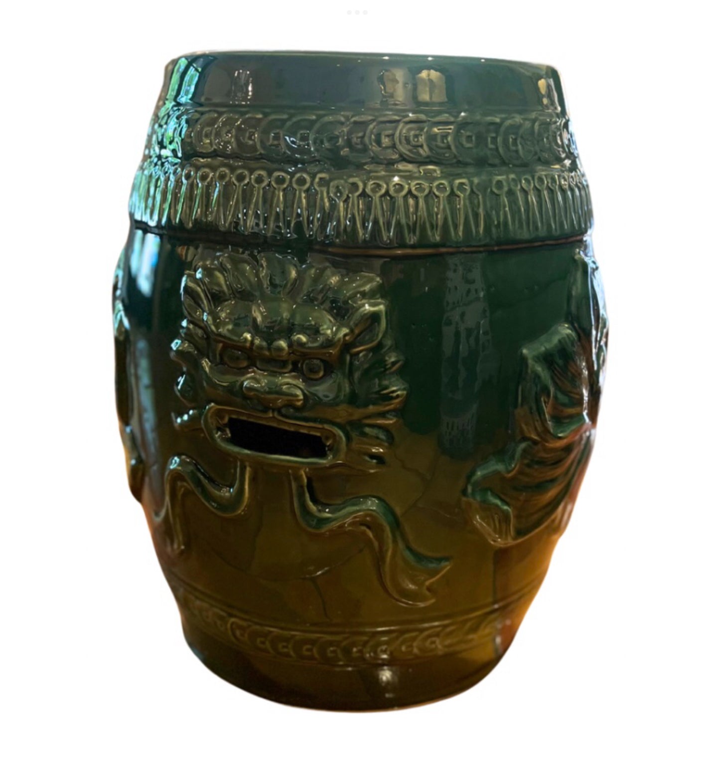 Green Ceramic Stool