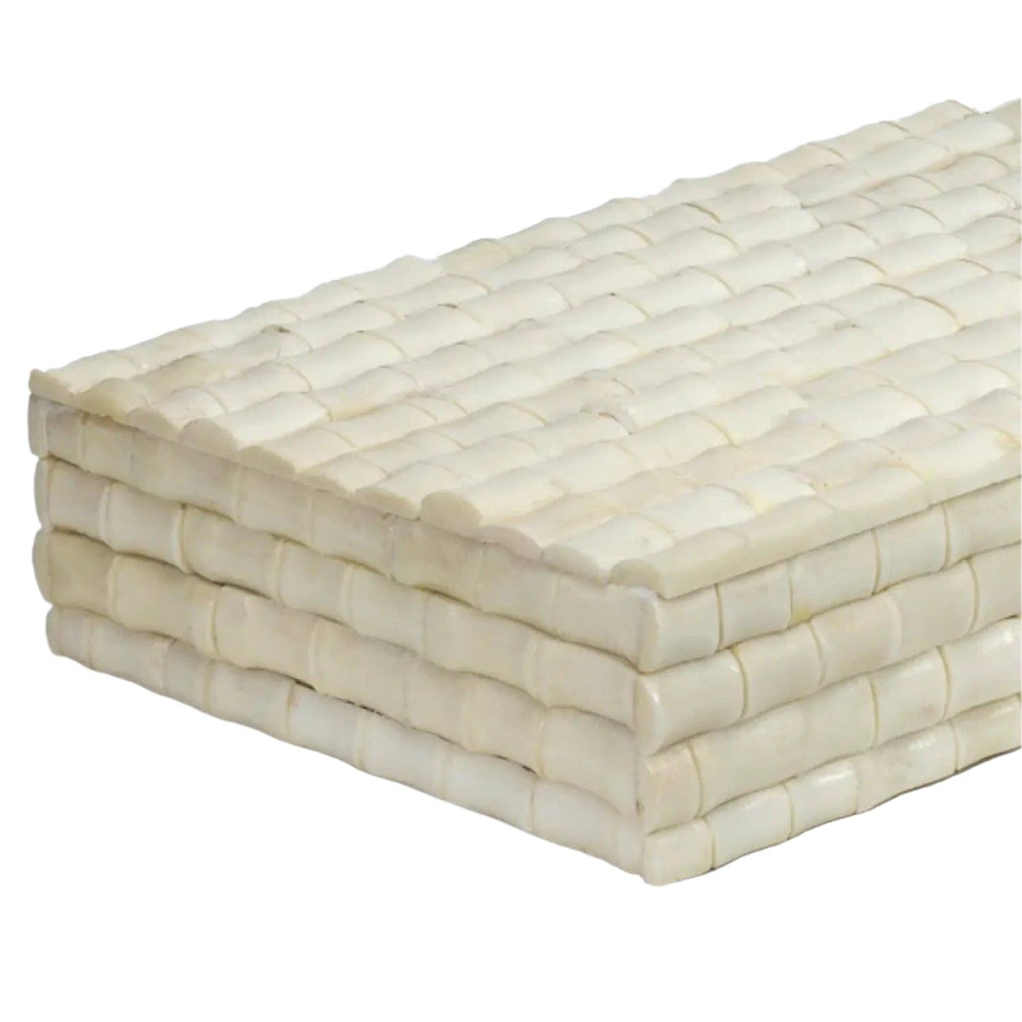 Ivory Bamboo Box White