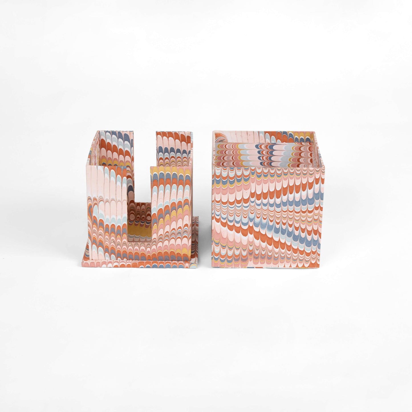 MARBLED LARGE TISSUE BOX - TWILIGHT FIRE WHIRL