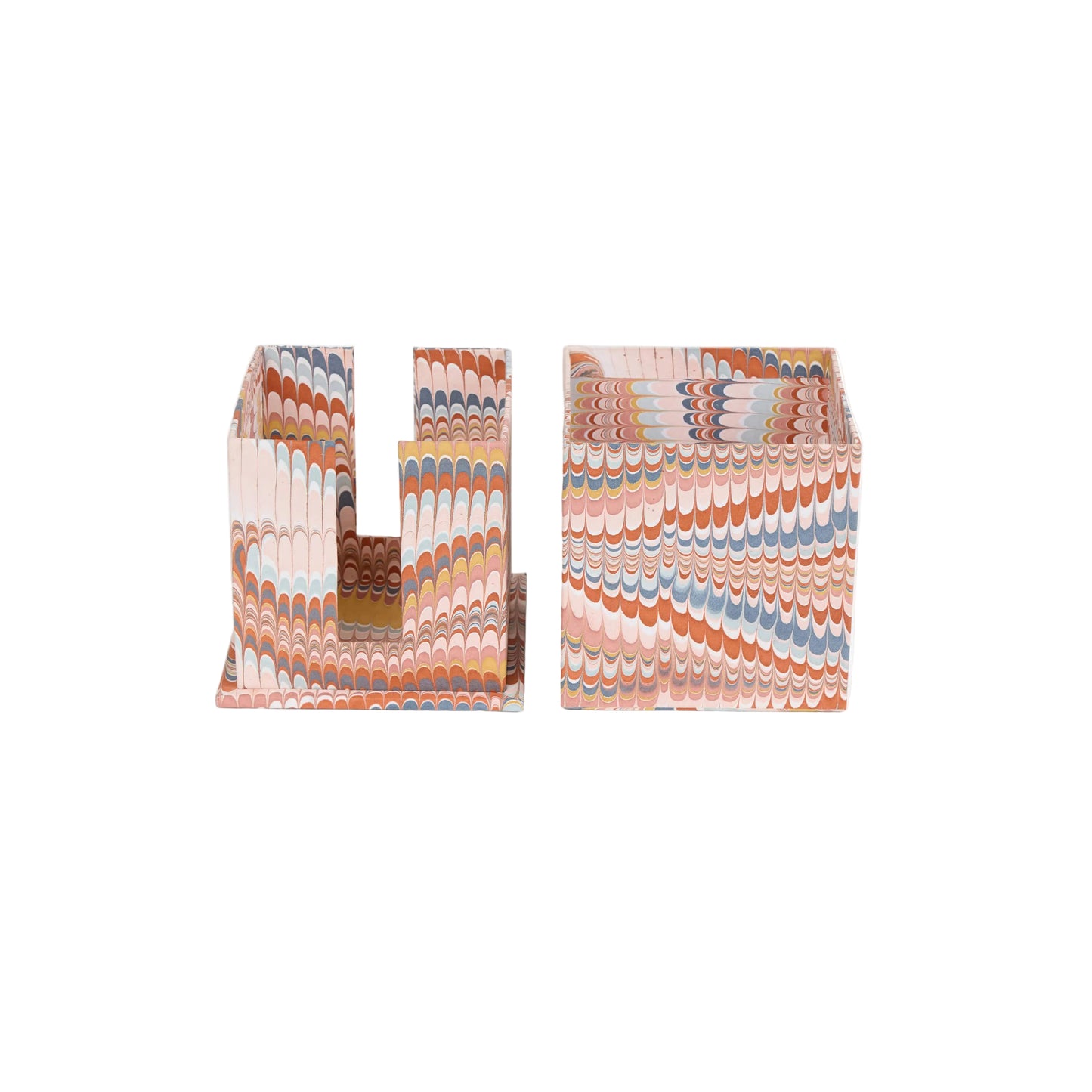 MARBLED LARGE TISSUE BOX - TWILIGHT FIRE WHIRL