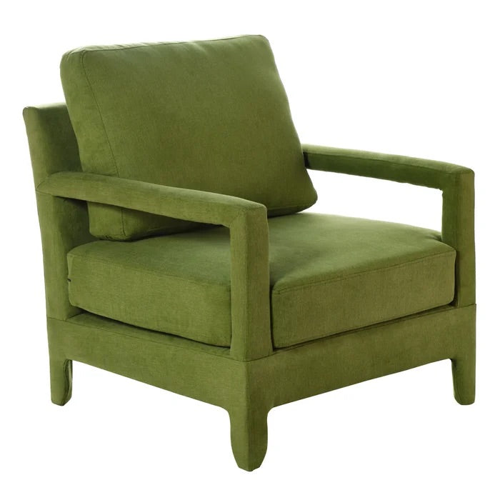 Green Upholstered Arm Chair