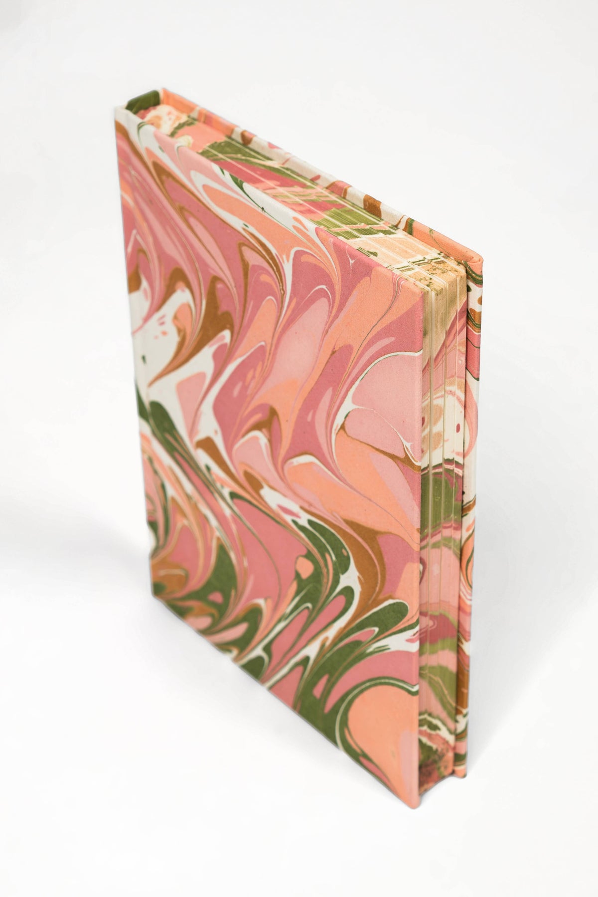 Peony Bloom Marbled Notebook