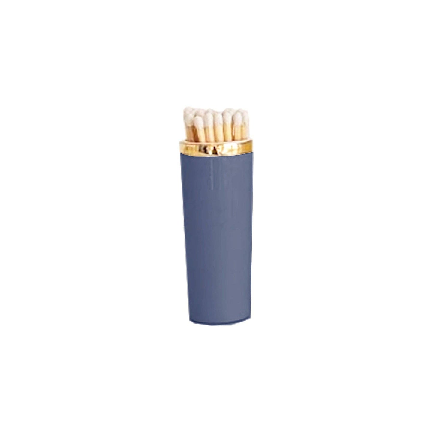 Solid Match Holder/ Striker with Gold Accent: French Blue