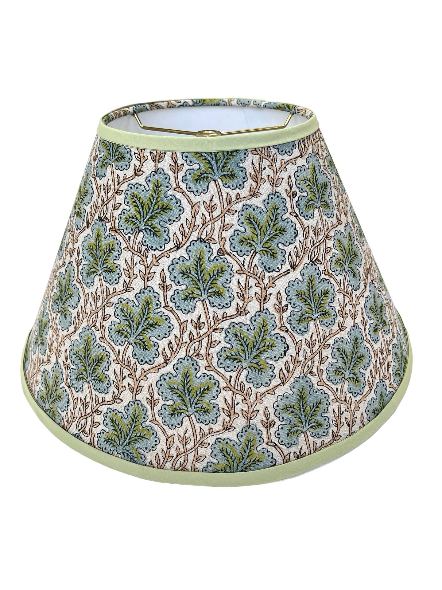 Hand Blocked Linen Empire Lampshade
