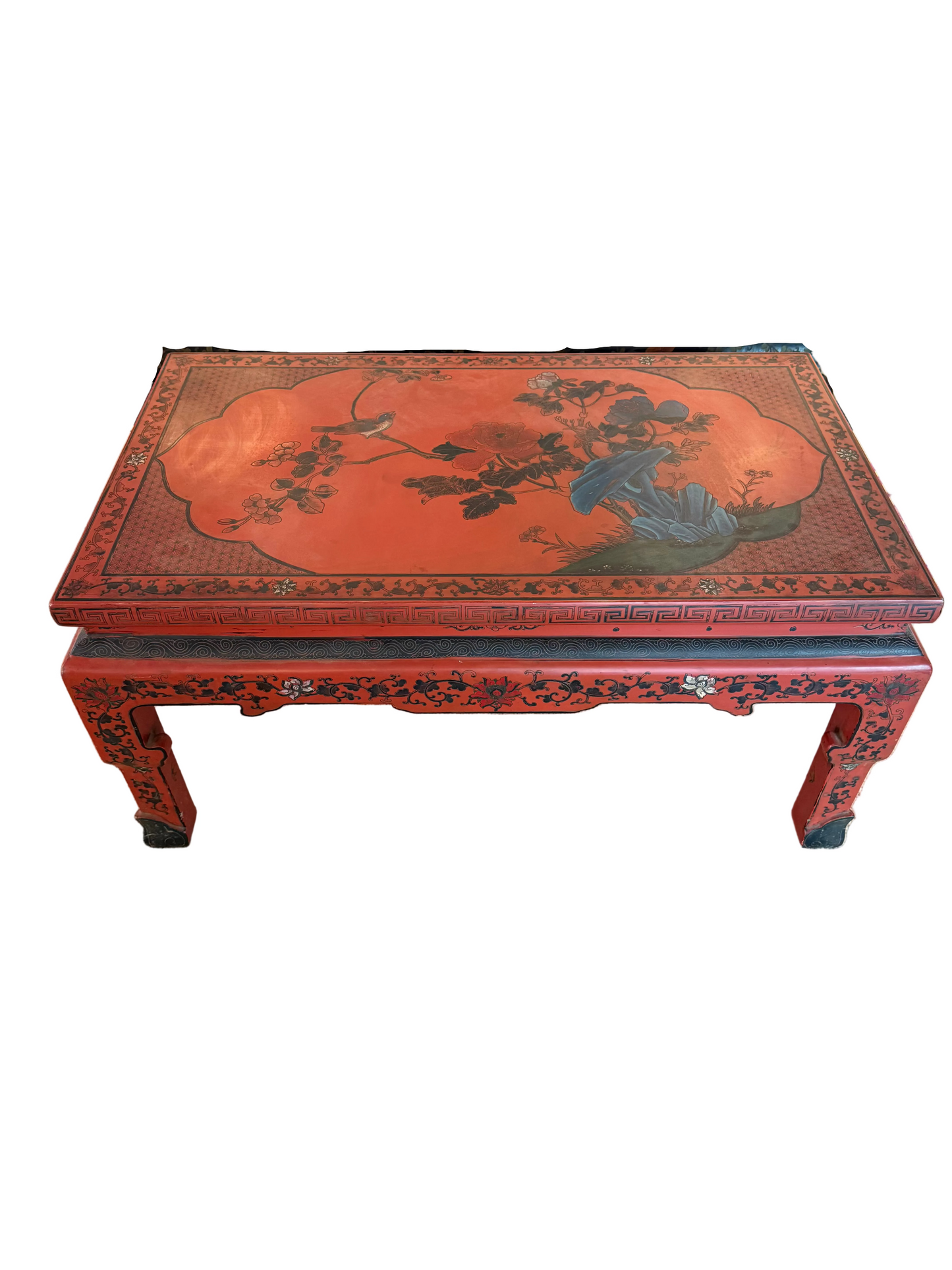 Red Lacquered Coffee Table