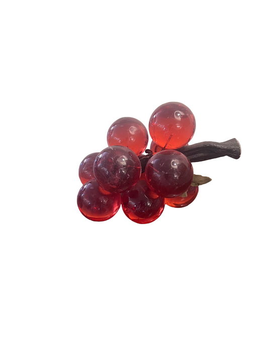 Small Red Vintage Grapes Cluster