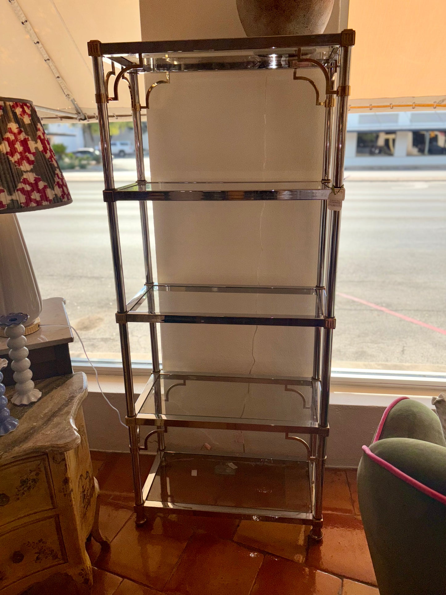 Silver and Brass Bookshelf