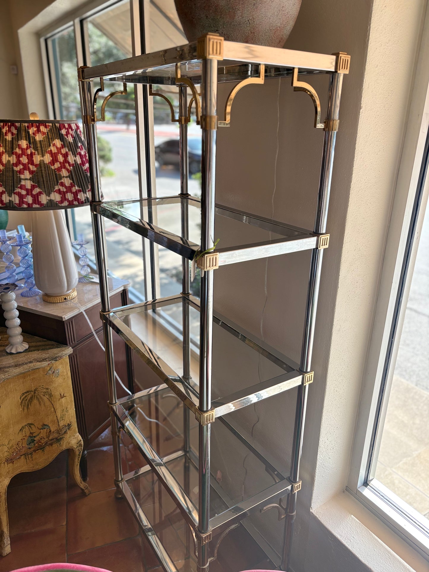 Silver and Brass Bookshelf