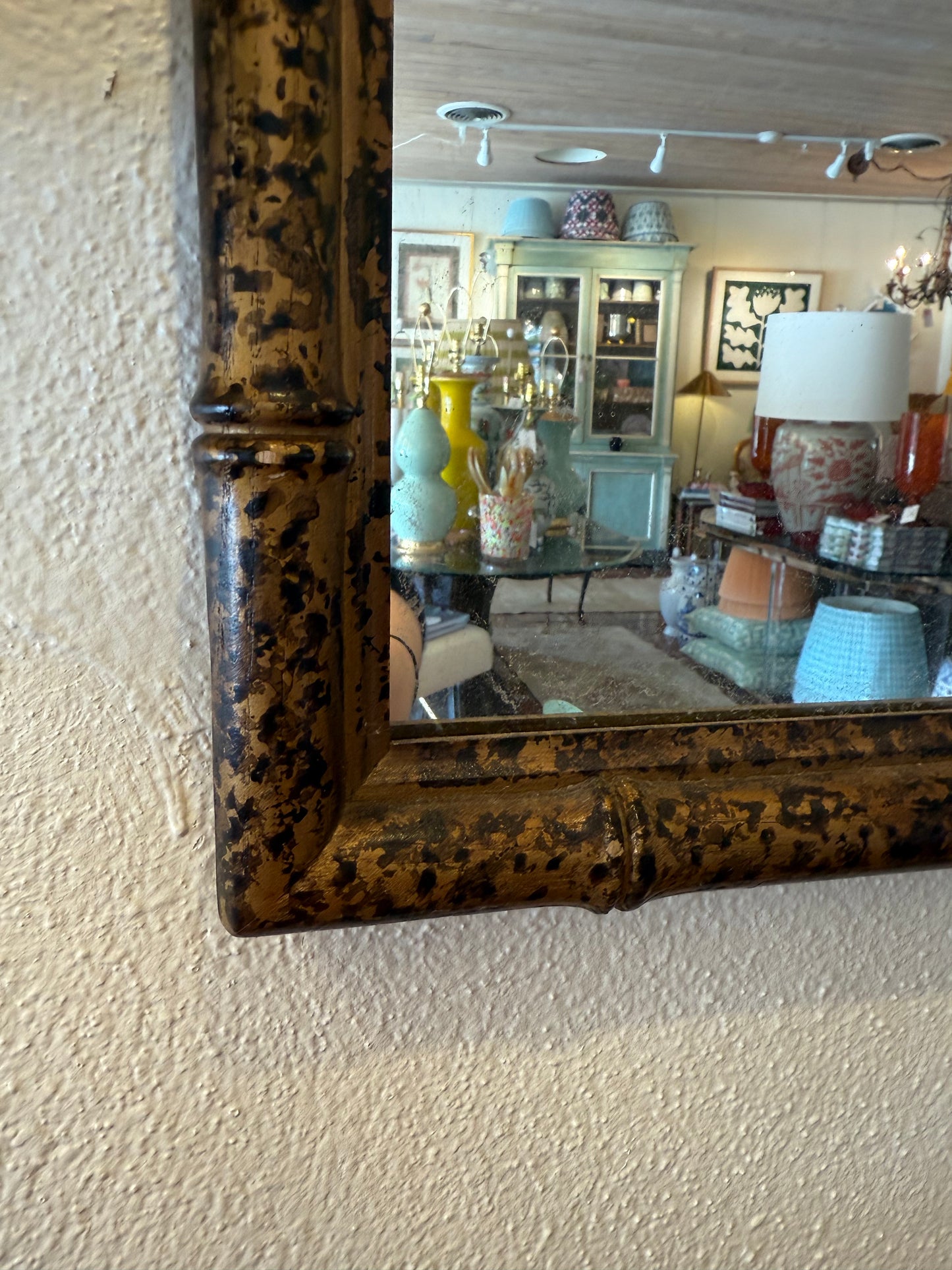 Vintage Bamboo Style Mirror