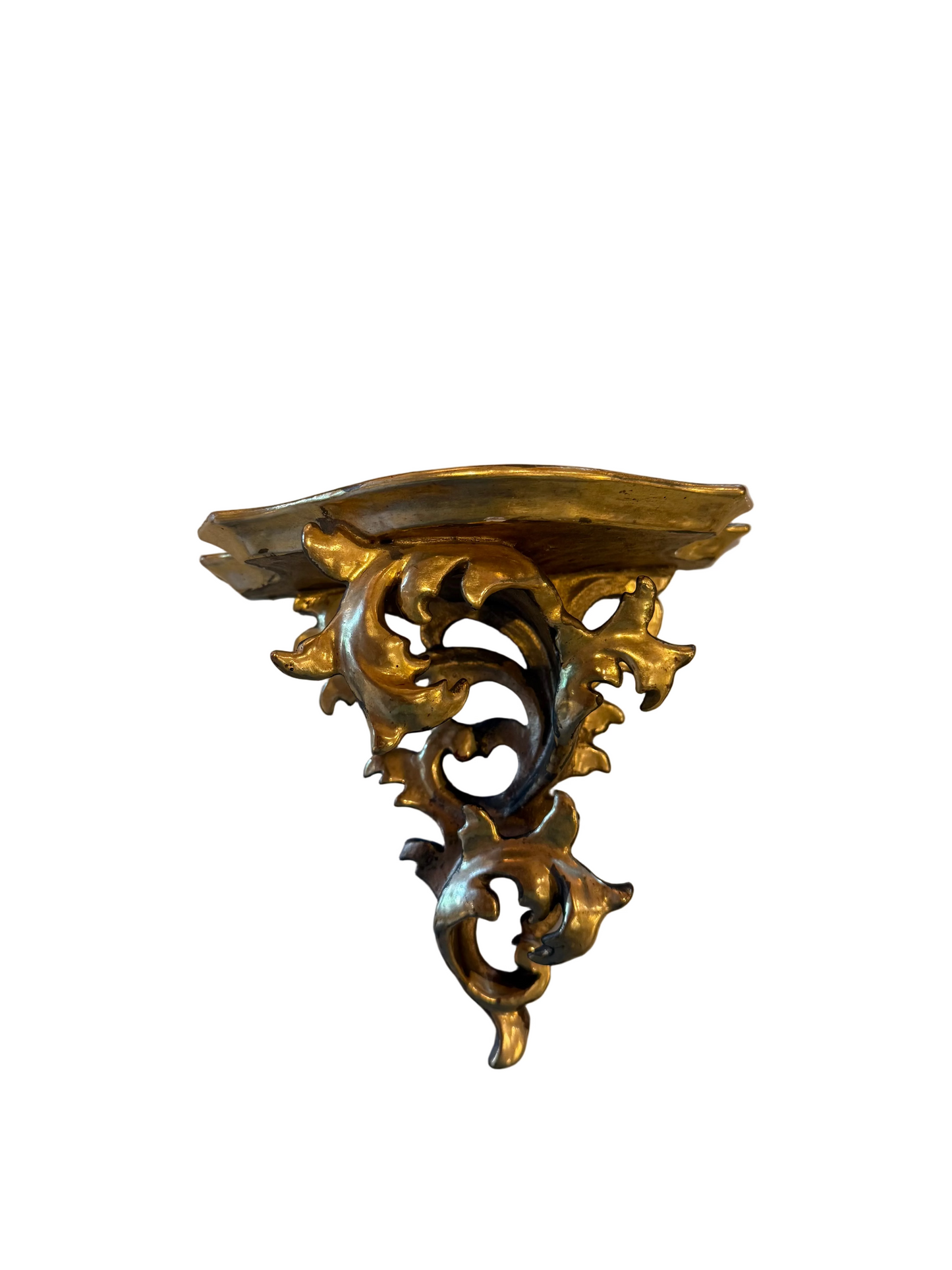 Vintage Gold Carved Wall Shelf