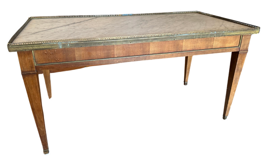 Louis XVI Coffee Table with Marble Top