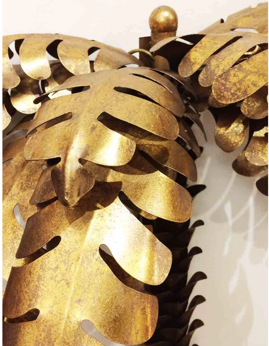 Gilded Palmer Wall Fixture in Gold Finish-Pair