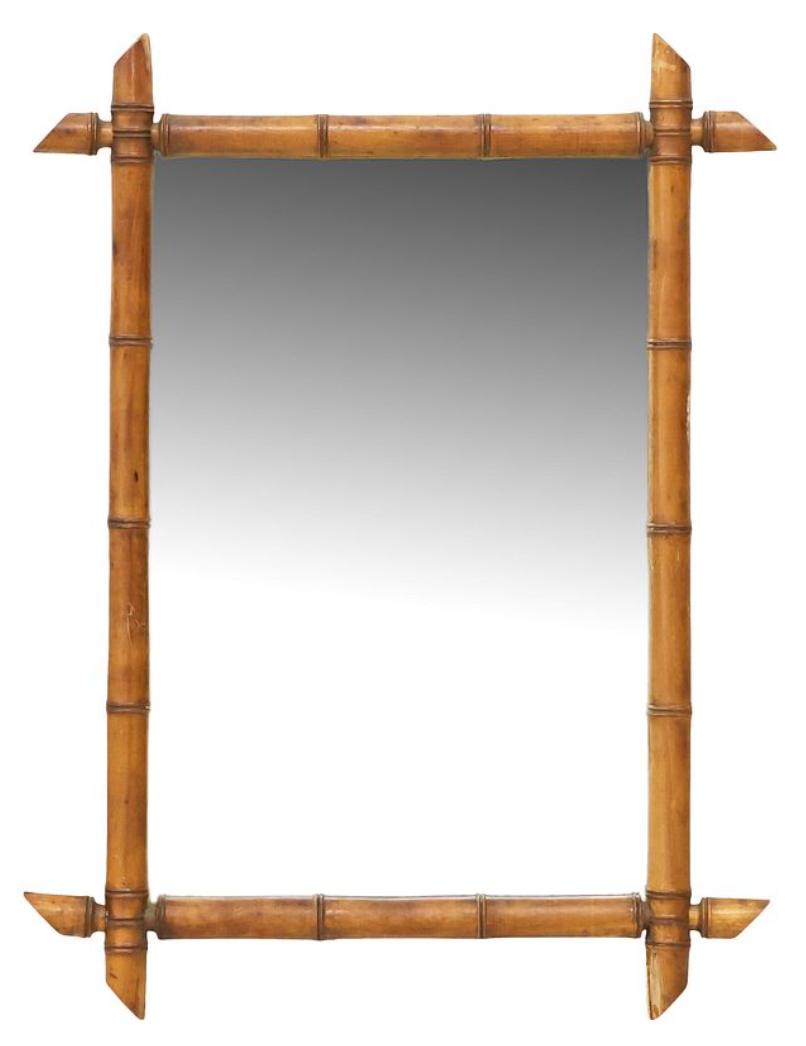 Faux Bamboo Mirror - 29" x 22"