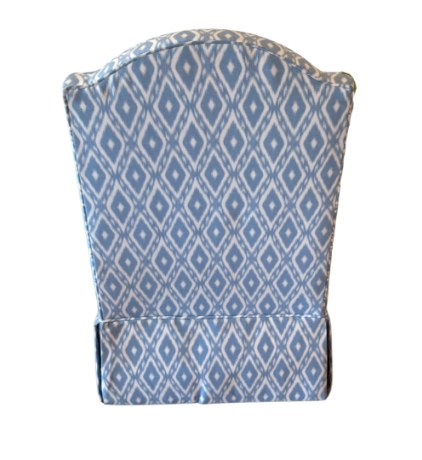 Blue and White Slipper Chair