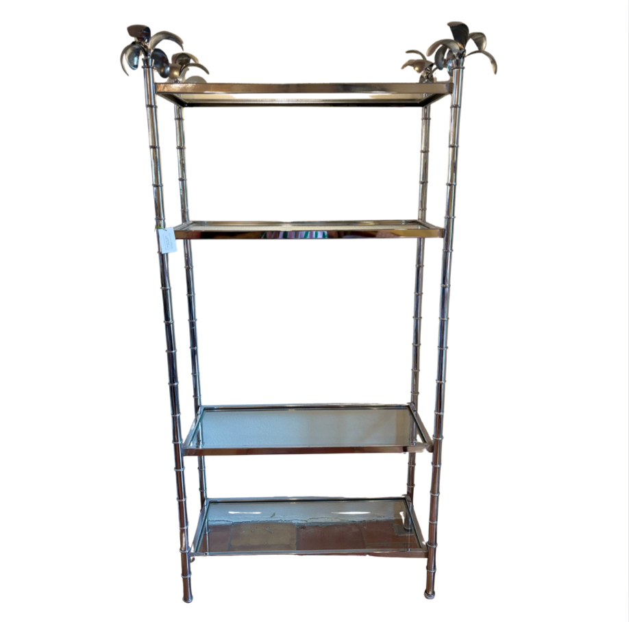 Silver Palm Book Shelf