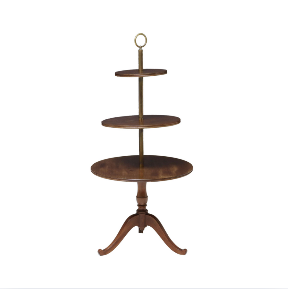 French Mahogany Three-Tier Stand