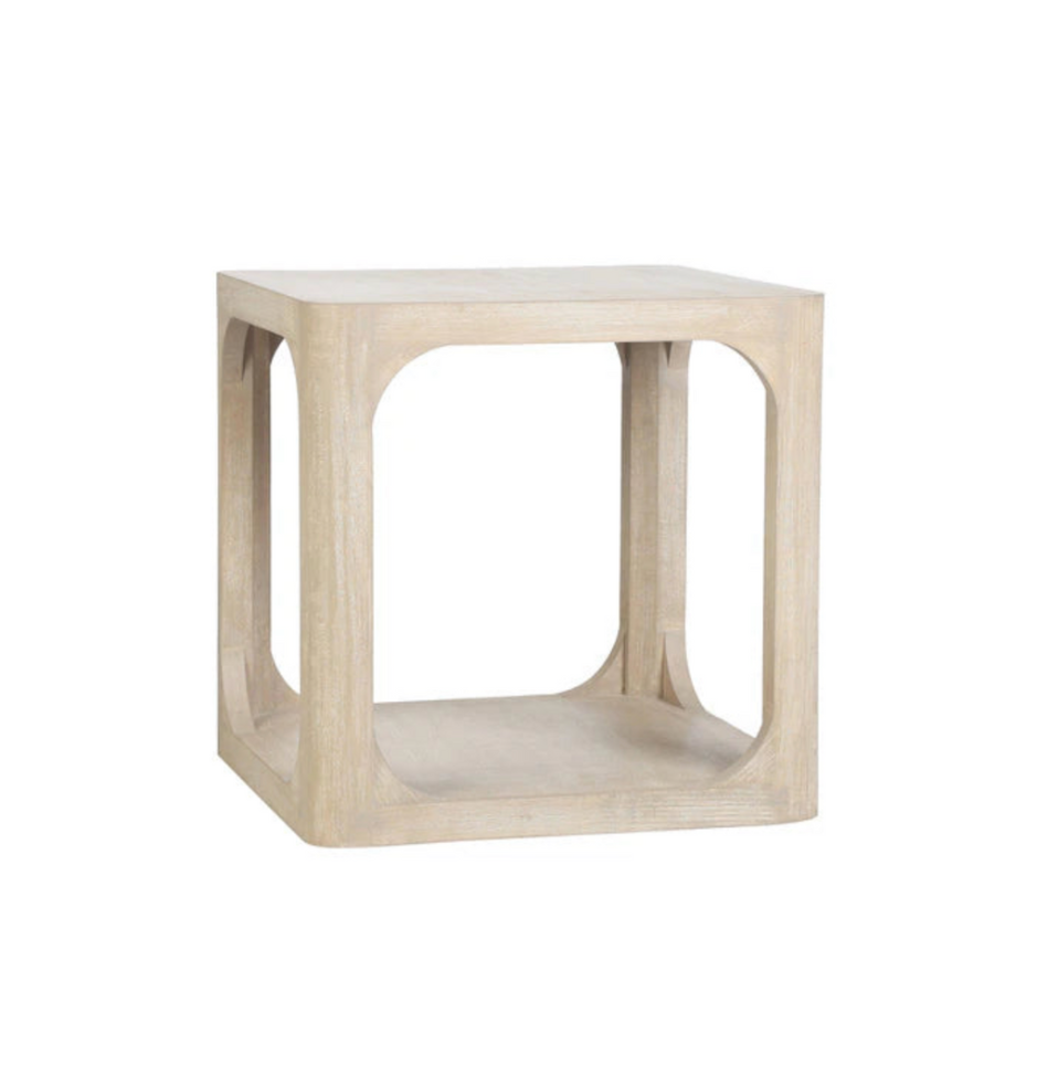 Brushed White Side Table