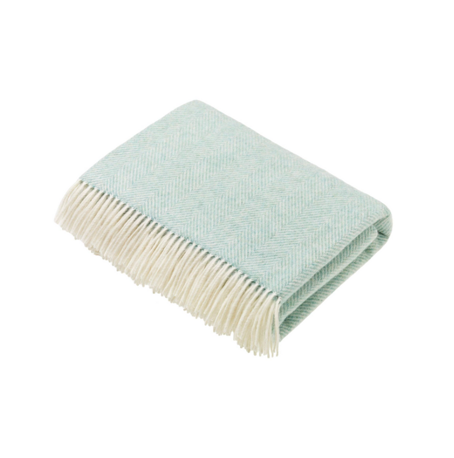 Merino Lambswool Throw- Eucalyptus