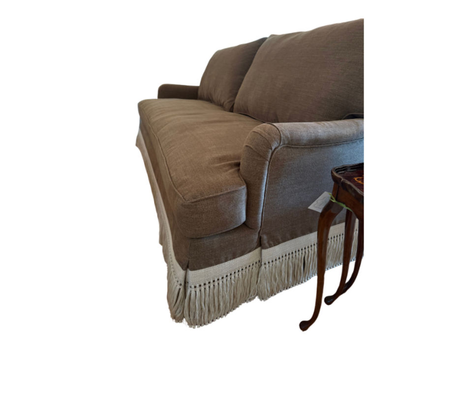 Brown Sofa with Fringe