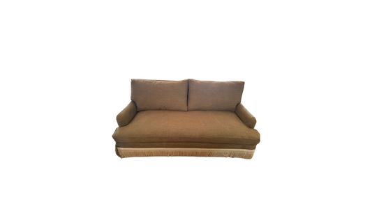 Brown Sofa with Fringe