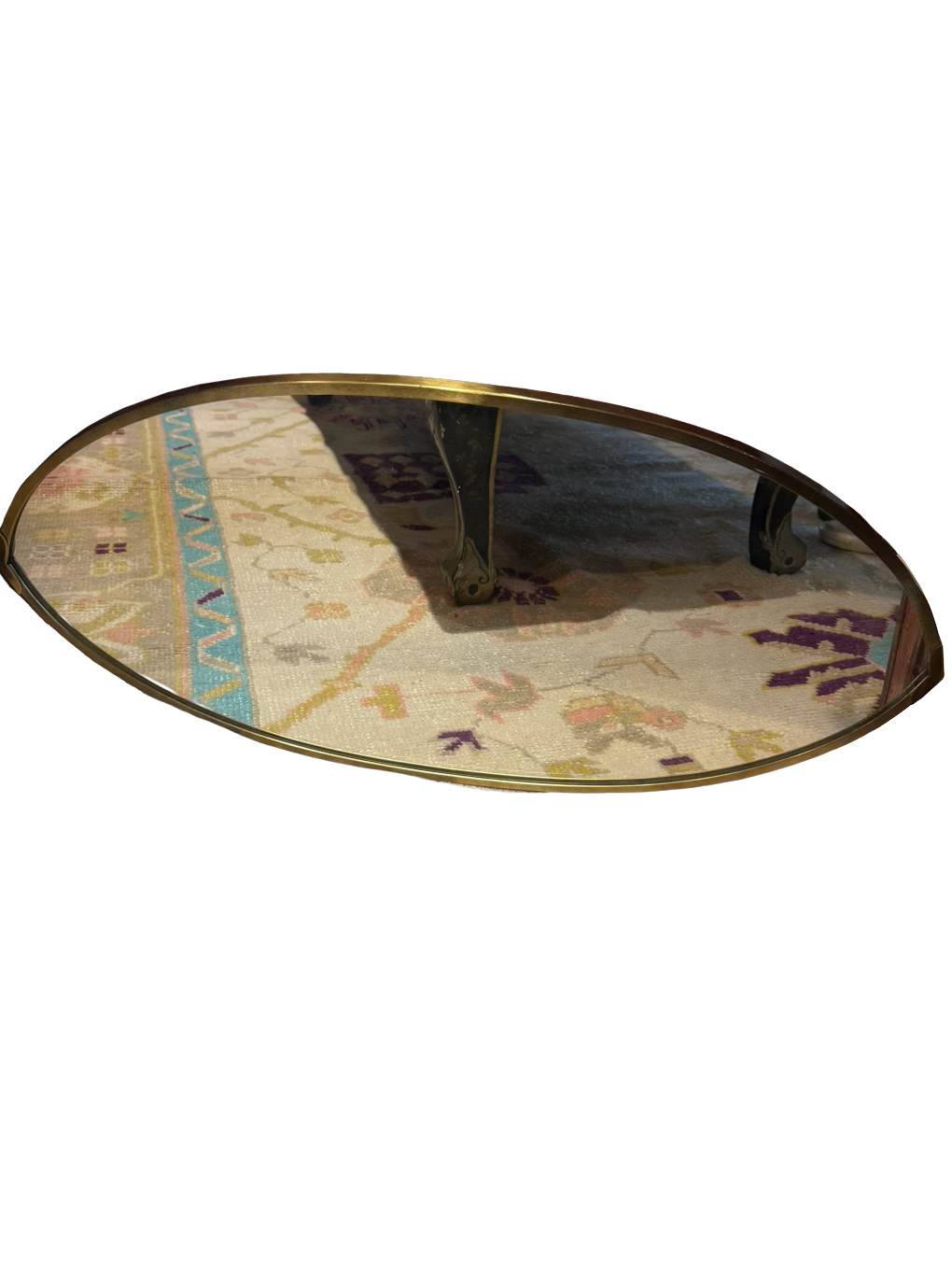 Oval Brass Mirror