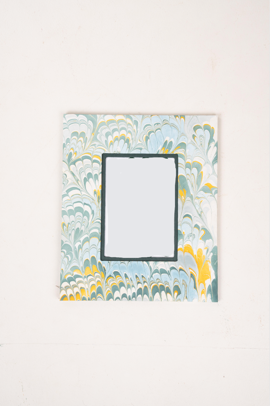 Blue Hand-Marbled Large Wall Picture Frame, 5x7