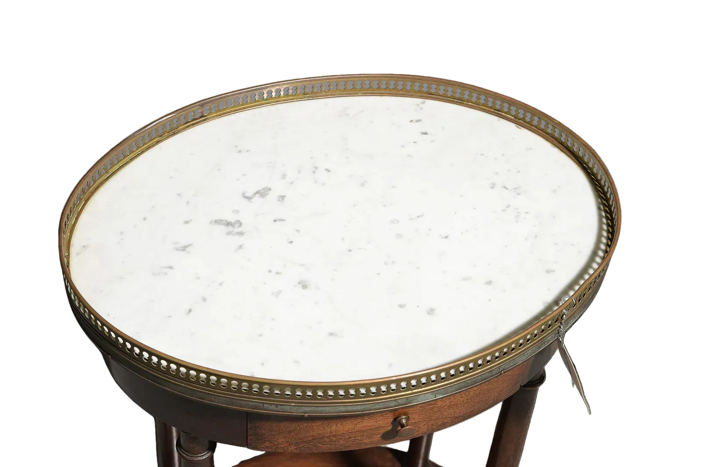 Louis XVI Style White Marble Two Tier Table
