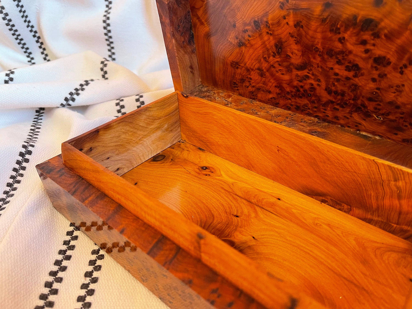 Burl Wooden Keepsake Box