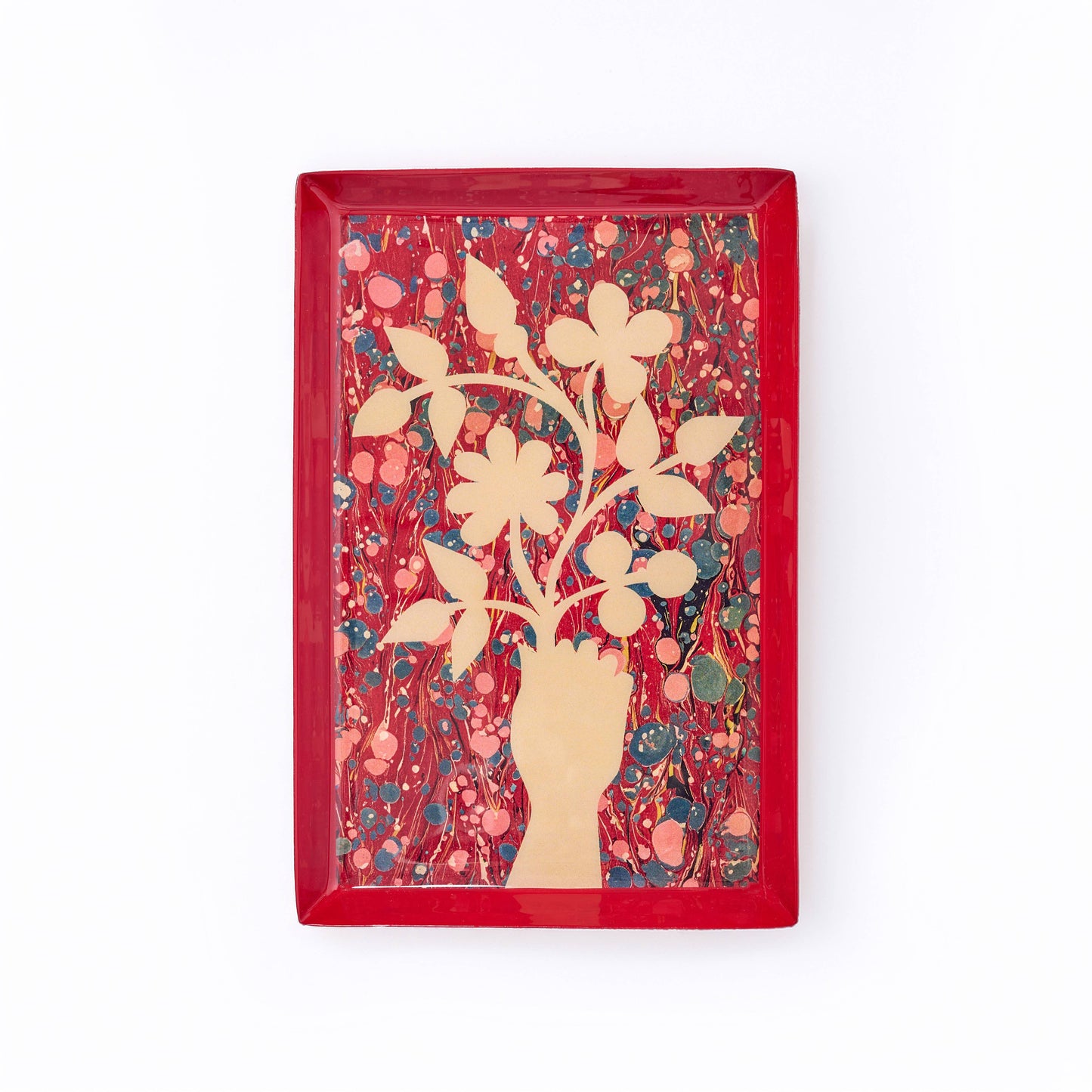 Posy Rectangular Enamel Tray