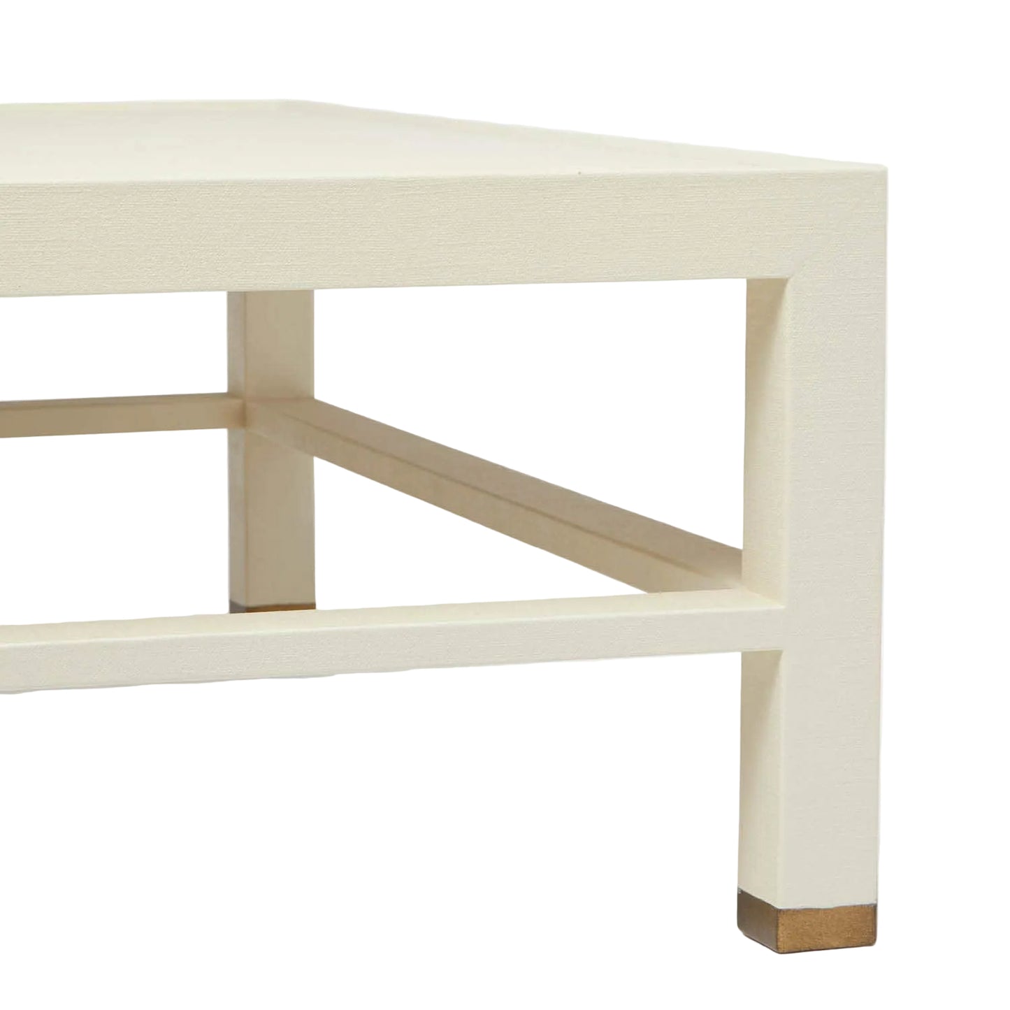 Faux Linen Wrapped Coffee Table