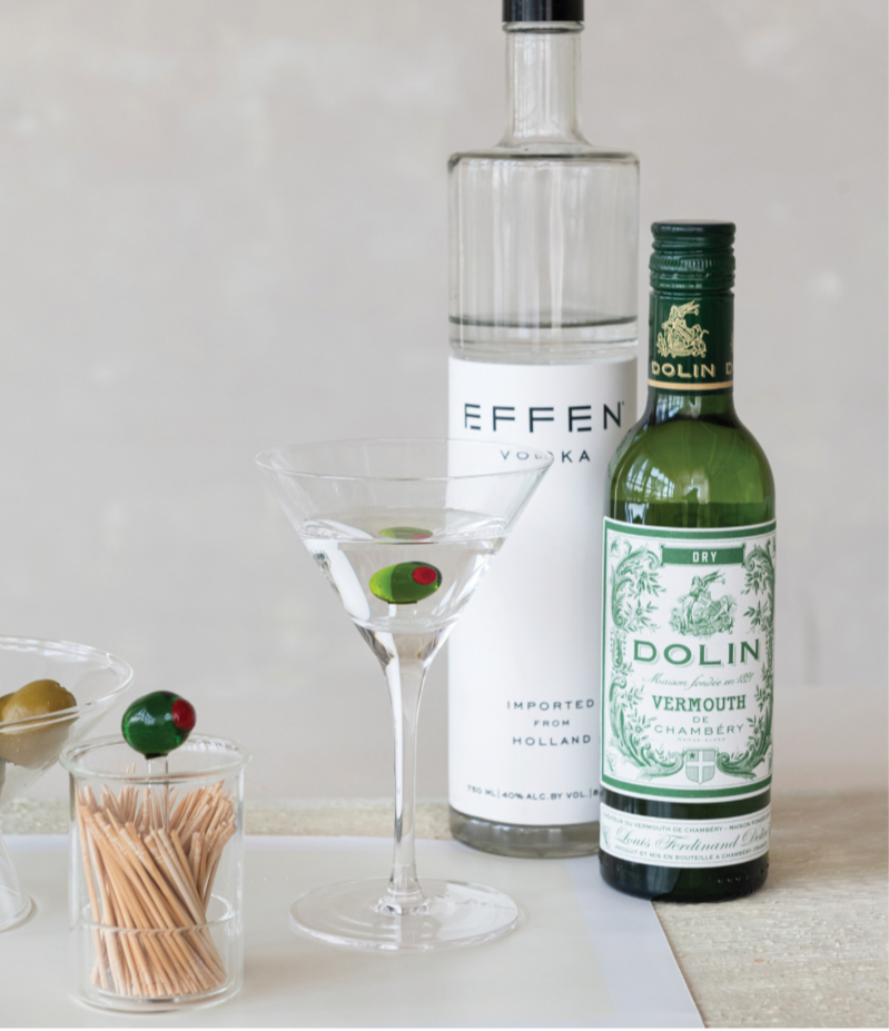 6 oz. Stemmed Martini Glass with Hand Blown Olive Inside
