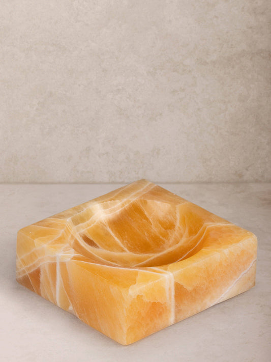 Marigold Onyx Bowl - 7.5" D x 2.5" H