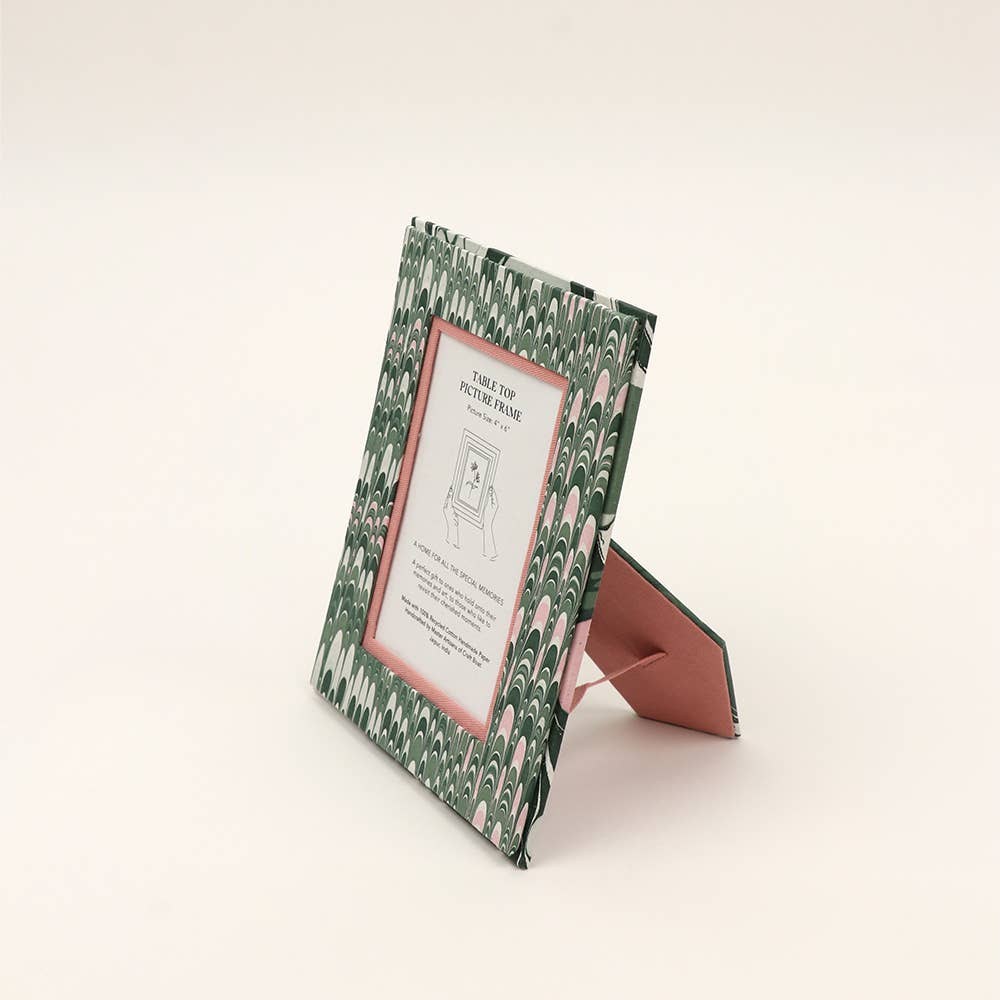 MARBLED TABLE TOP PICTURE FRAME: Desert Mountain