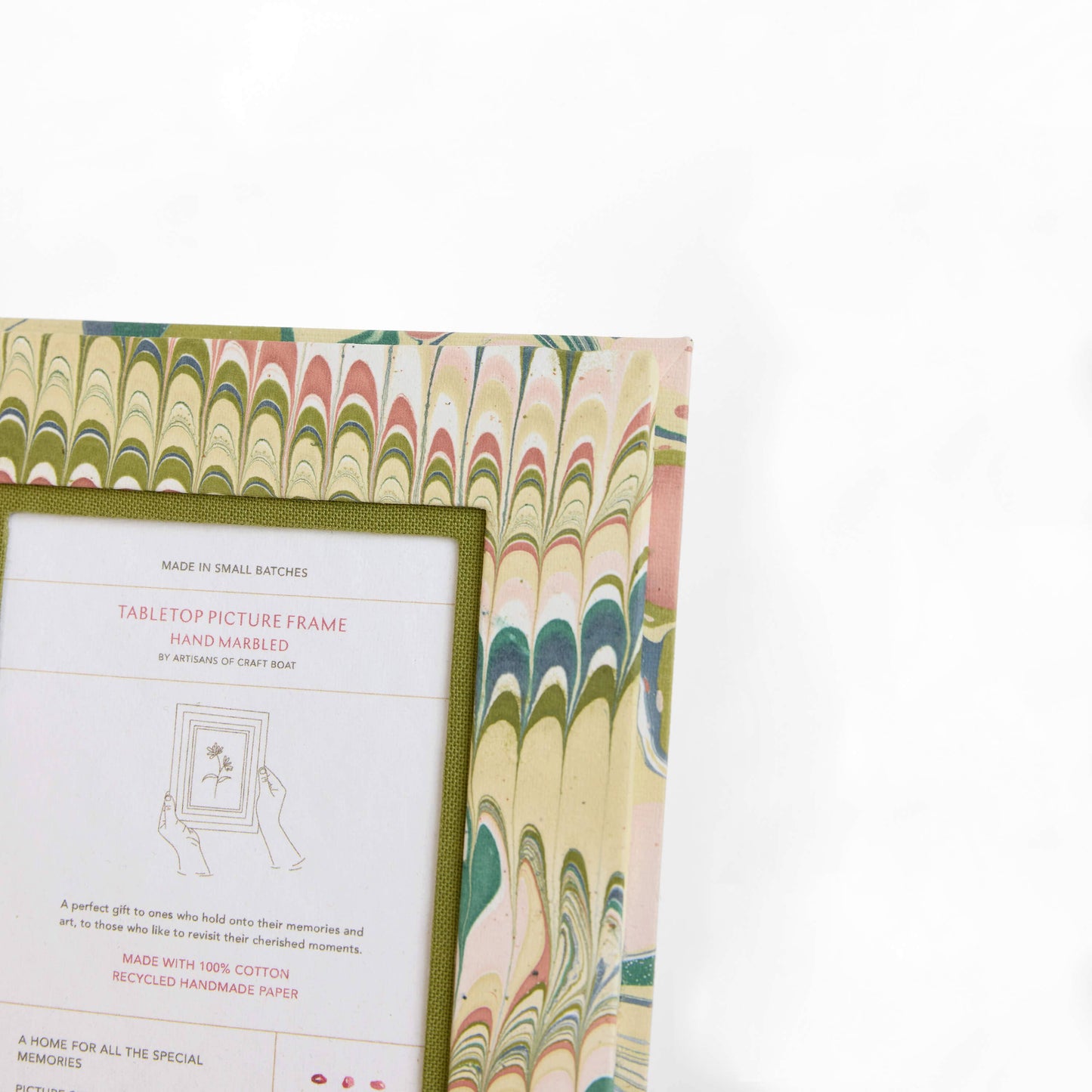 Marbled Tabletop Picture Frame - MOSS MOUNTAIN