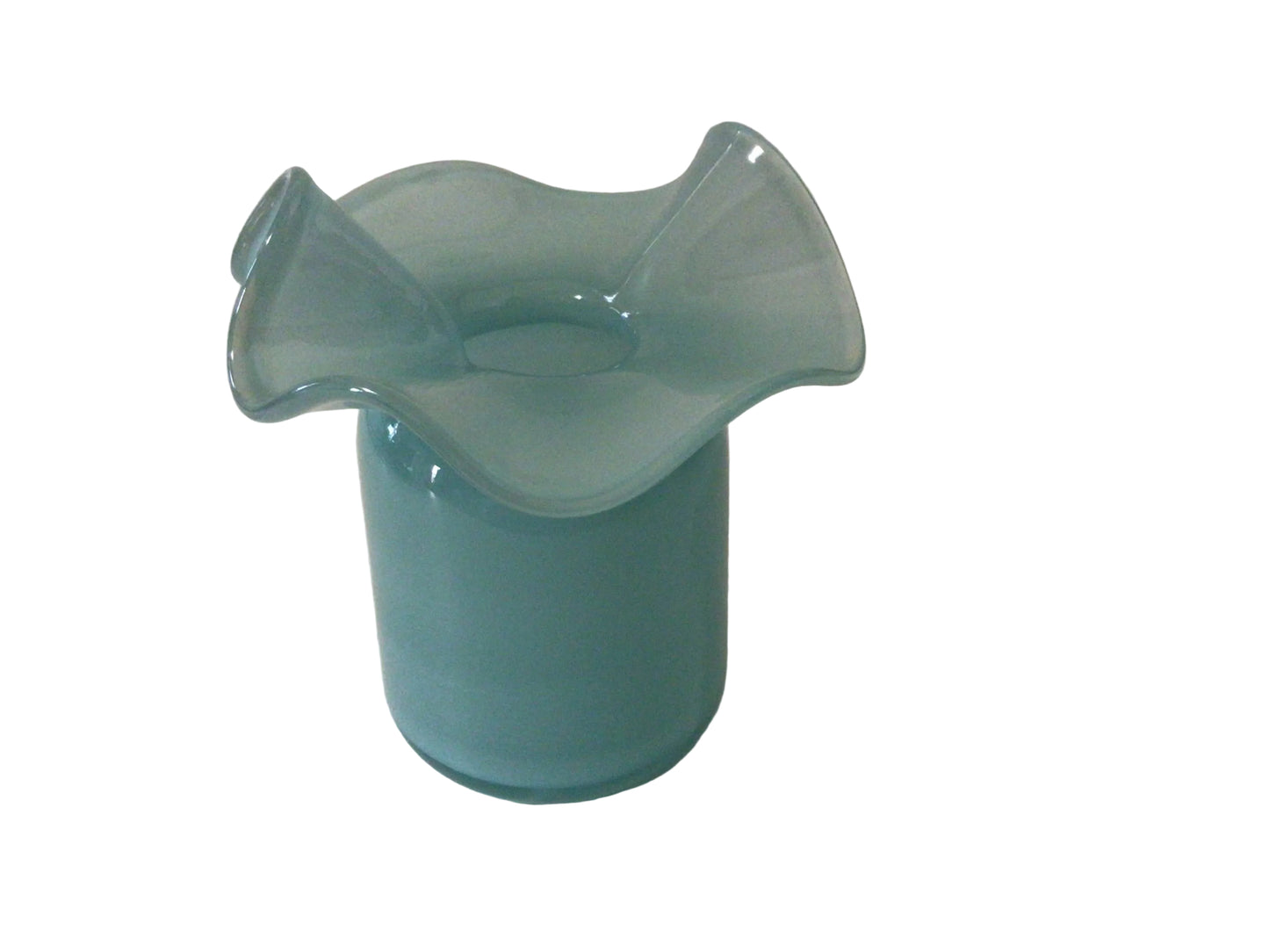 Ruffles Vase: Light Blue - 5”x4”