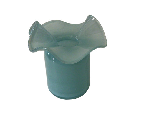 Ruffles Vase: Light Blue - 5”x4”
