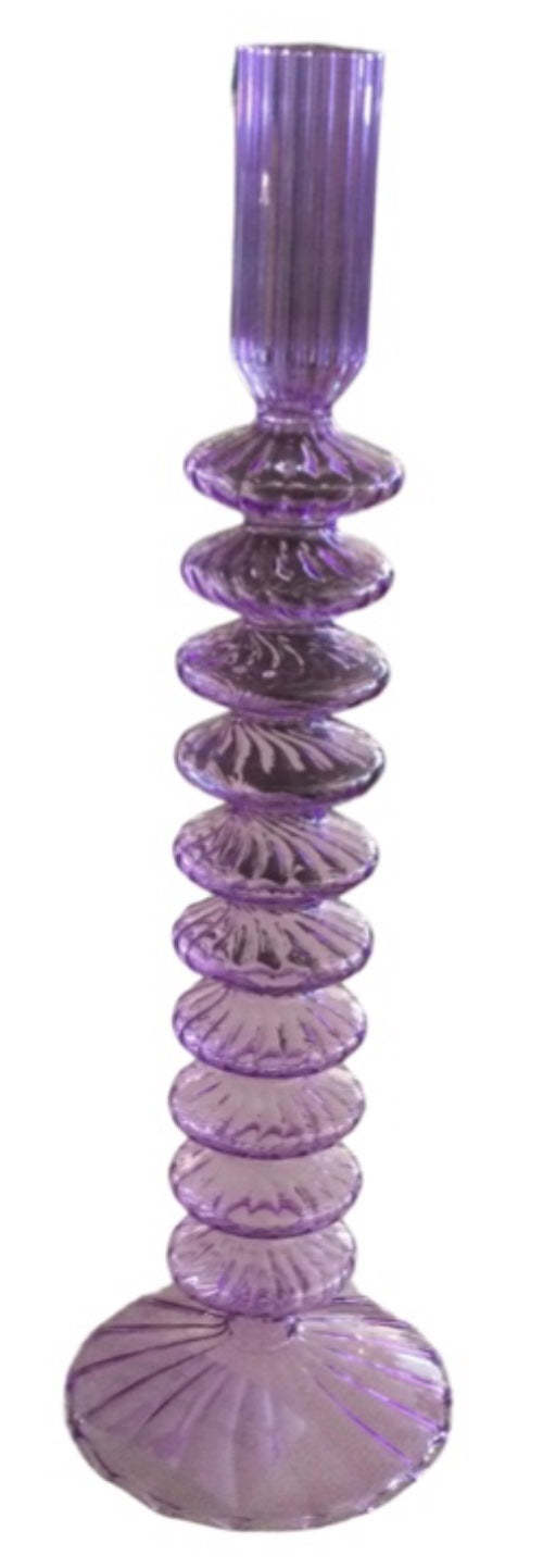Hand Blown Glass Candleholder